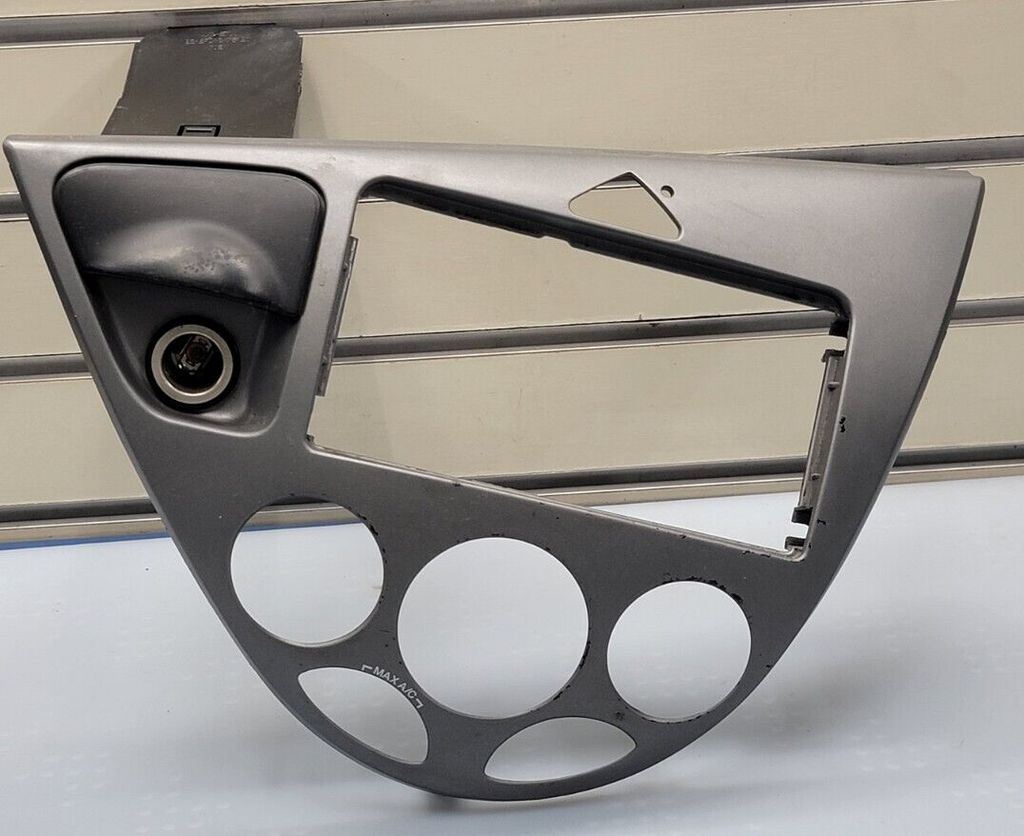 00-04 Ford Focus Temperature Climate Control With Radio Dash Bezel Trim Silver