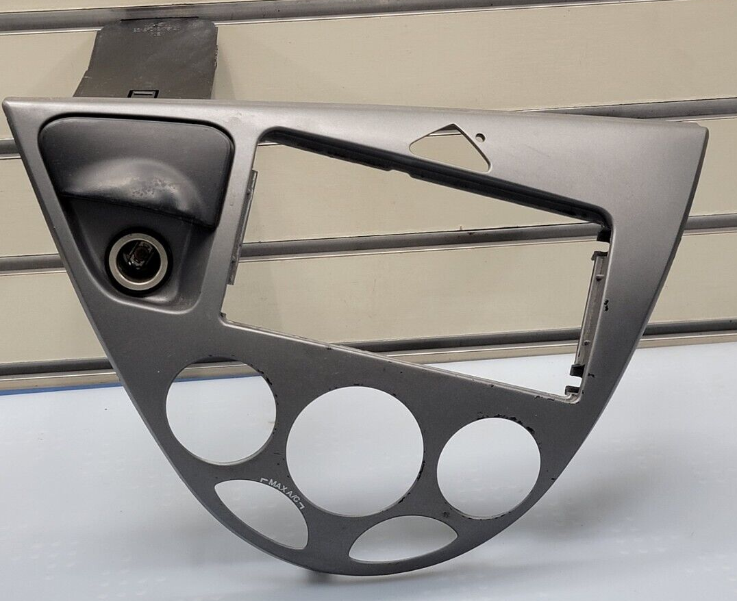 00-04 Ford Focus Temperature Climate Control With Radio Dash Bezel Trim Silver