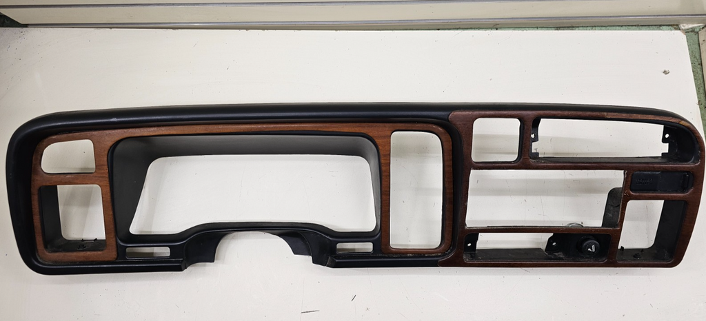🔥94-97 Dodge Ram Dash Instrument Speedometer Cluster Bezel Panel Black/Wood