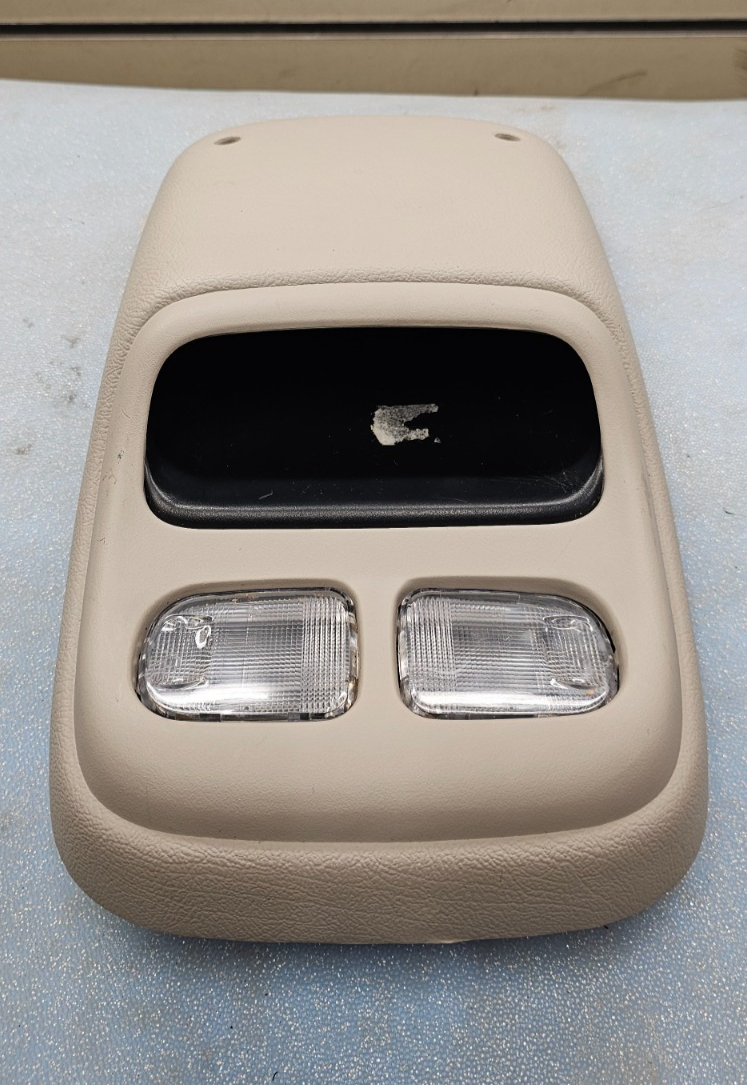 🔥98-02 Dodge RAM Front Overhead Console DOME Map Light Lamp Roof Storage Tan