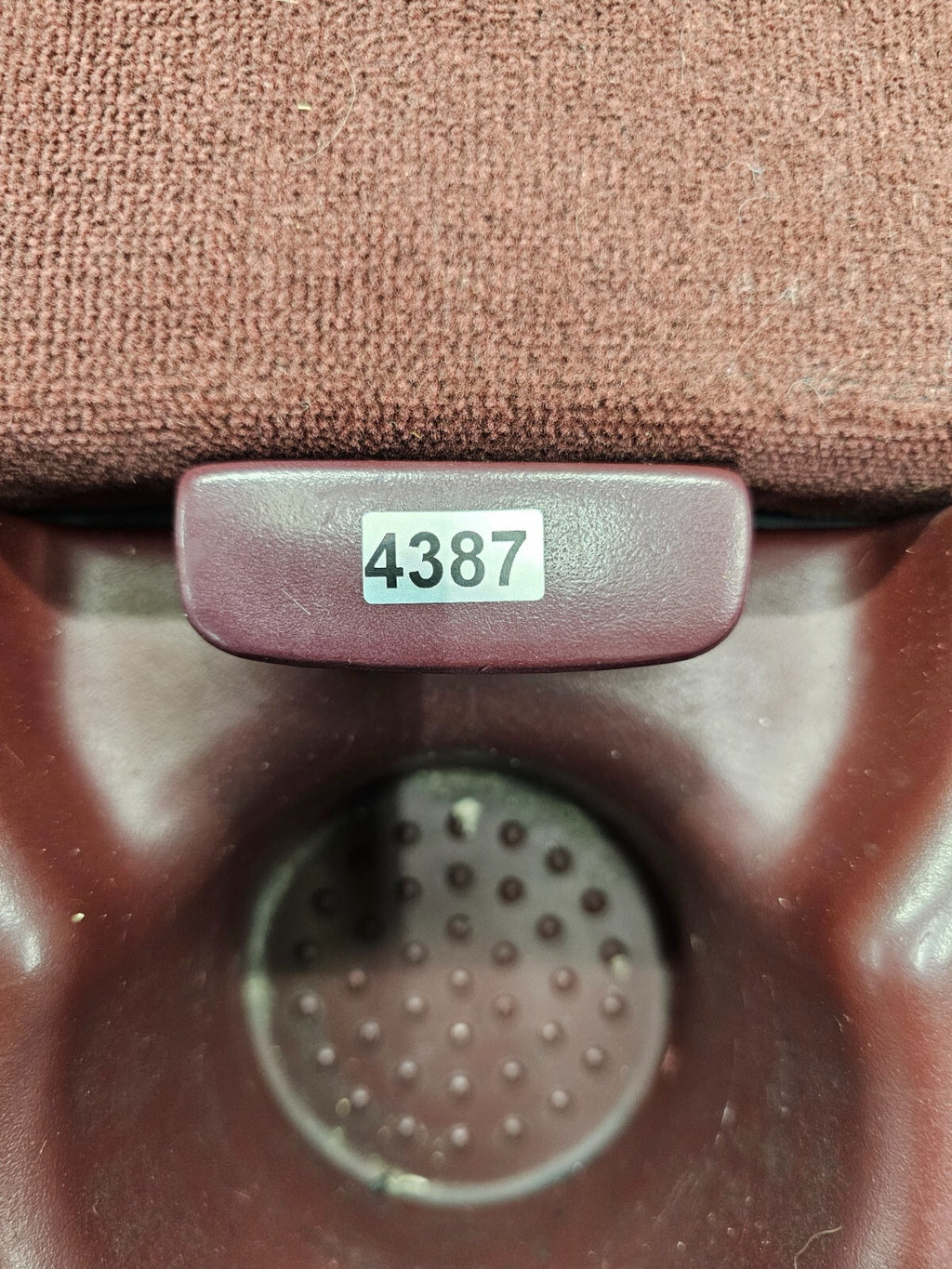 97-03Ford F150 Center Console JUMP SEAT Armrest Cloth/Leather cup holder Red JS6