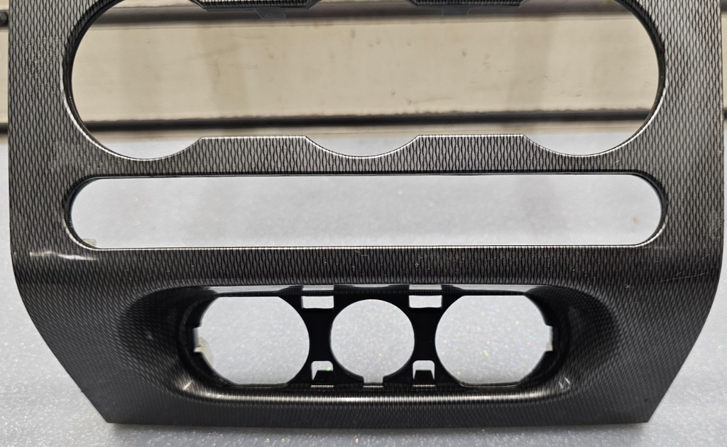 🔥04-08 F150 Dash AM FM Radio Stereo Climate Bezel Trim Panel Carbon Fiber Gray