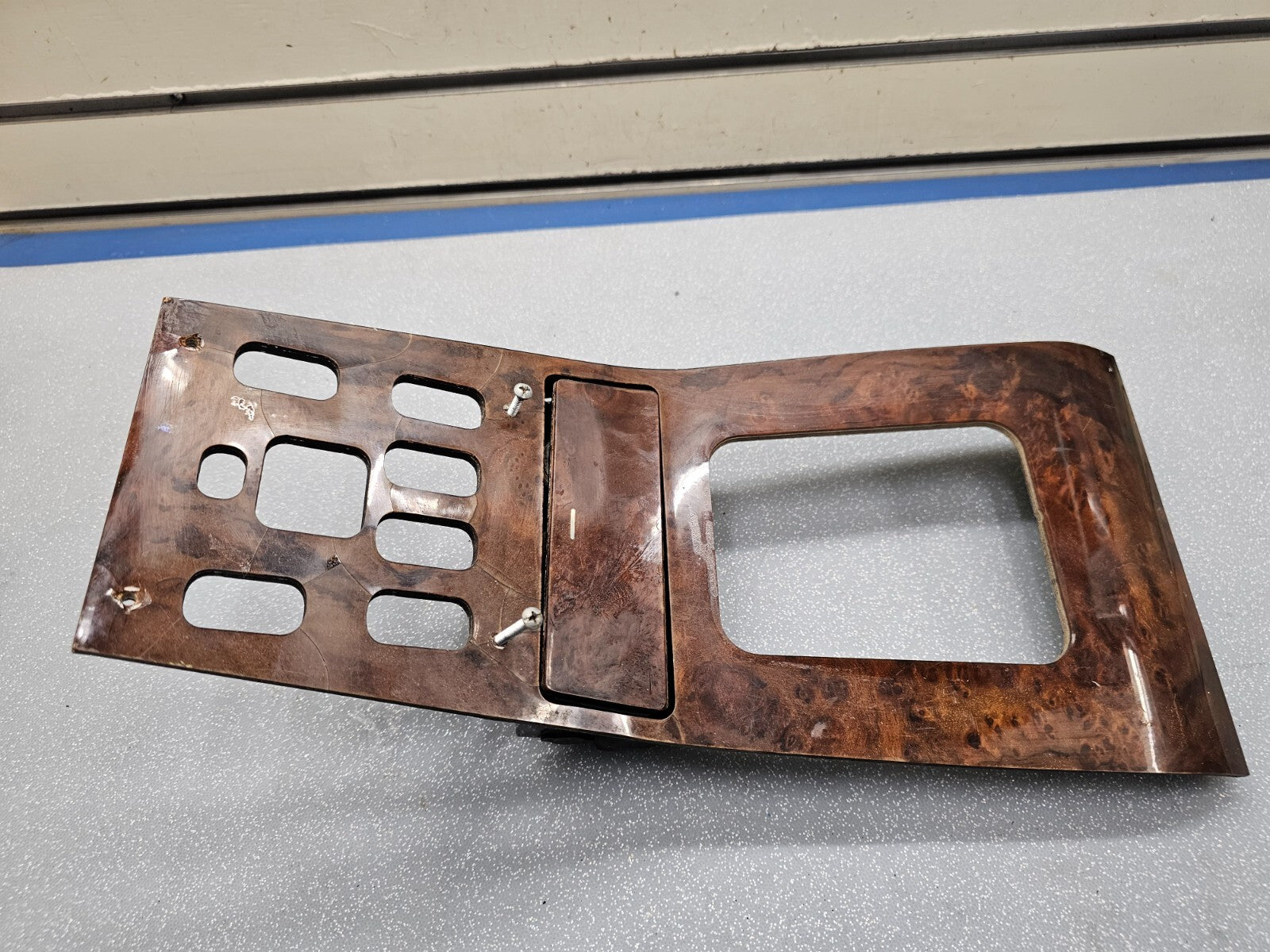 98-01 Mercedes ML320 ML430 Center Console Shifter Bezel Trim Window Switch Wood