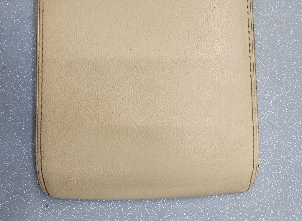 🔥03-05 LINCOLN AVIATOR FRONT CENTER CONSOLE LID COVER ARMREST LEATHER TOP TAN