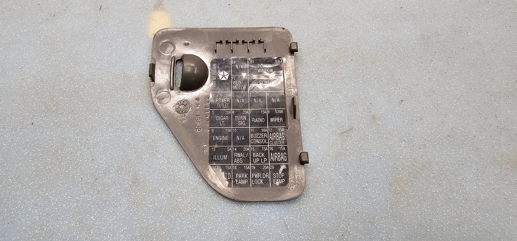 🔥94-97 Dodge Ram 1500 2500 3500 Dash Fuse Box Panel Door Cover Lid Cap Black