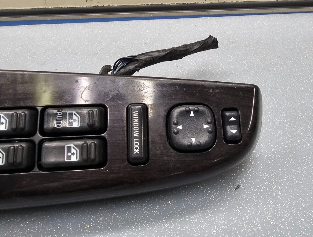 🔥99-02 Silverado SIERRA 4 Door Left DRIVER Master Power Window Switch Wood WS4