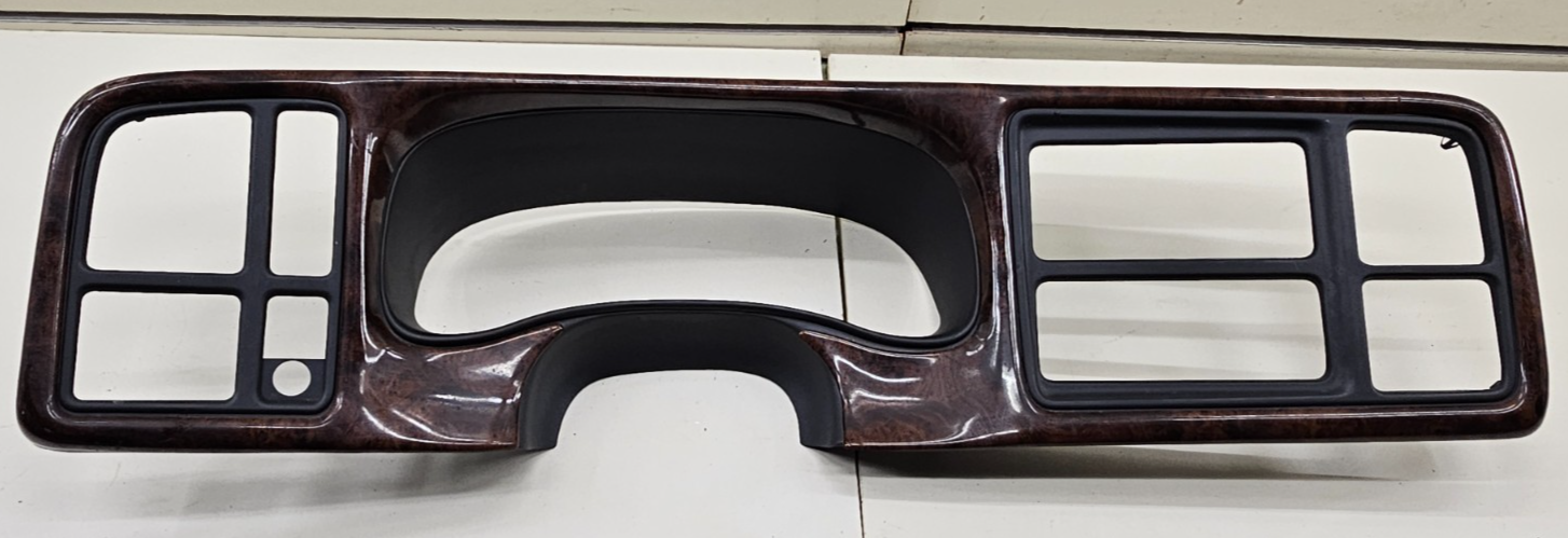 🔥99-02 Silverado Tahoe Instrument Cluster Speedometer Dash Panel Bezel WOOD C4