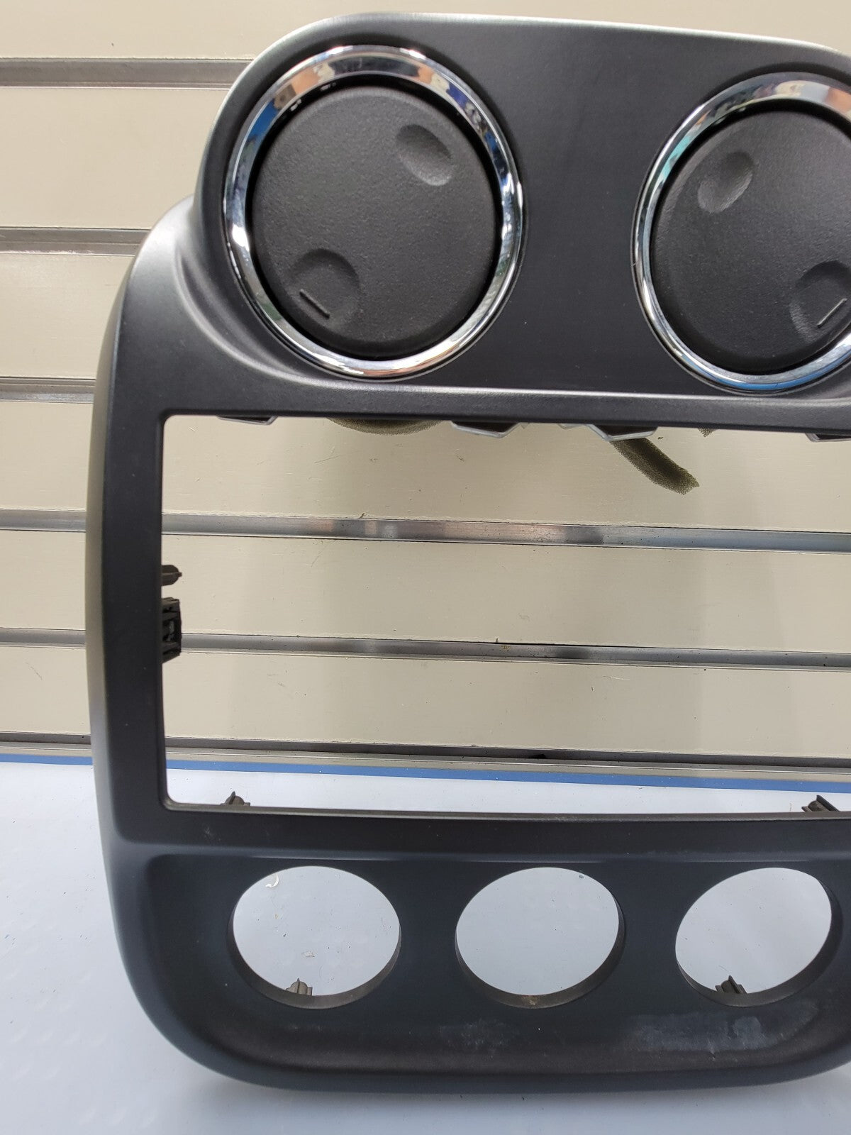 🔥10-16 Jeep Compass Patriot Center Radio Climate Dash Trim Bezel Vents BLACK