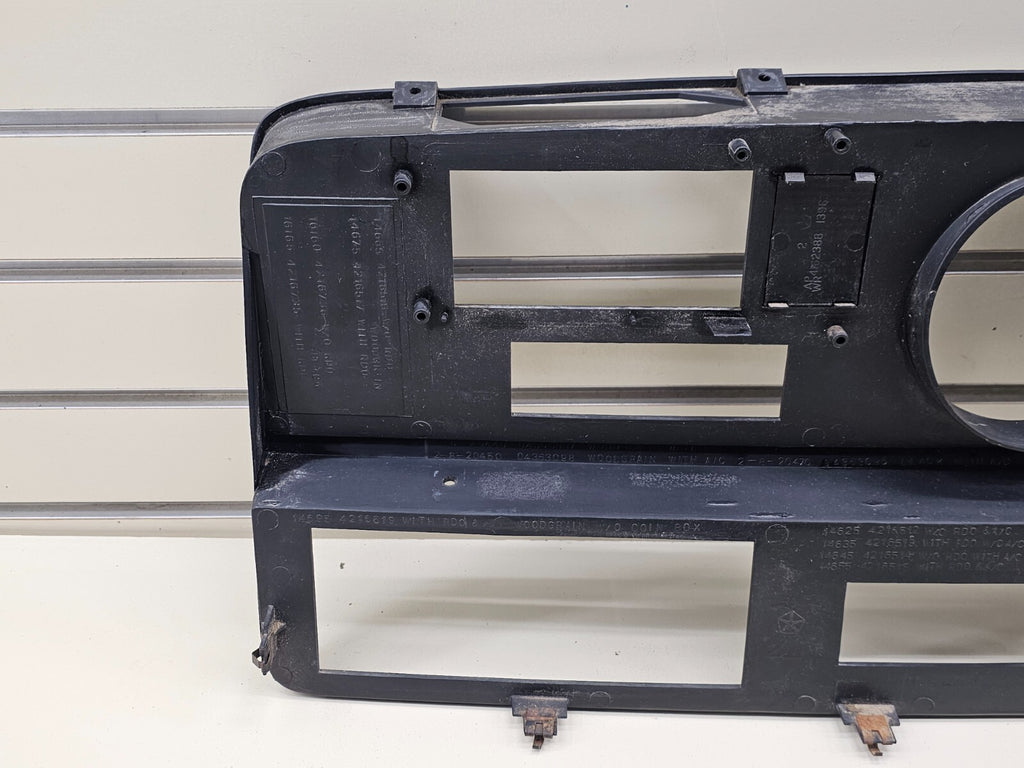81-93 DODGE RAM RAMCHARGER DASH INSTRUMENT CLUSTER SPEEDOMETER BEZEL TRIM BLACK