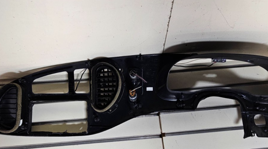 🔥97-03 Ford E-150 Econoline Dash Gauge Cluster Bezel Climate Radio Trim Black