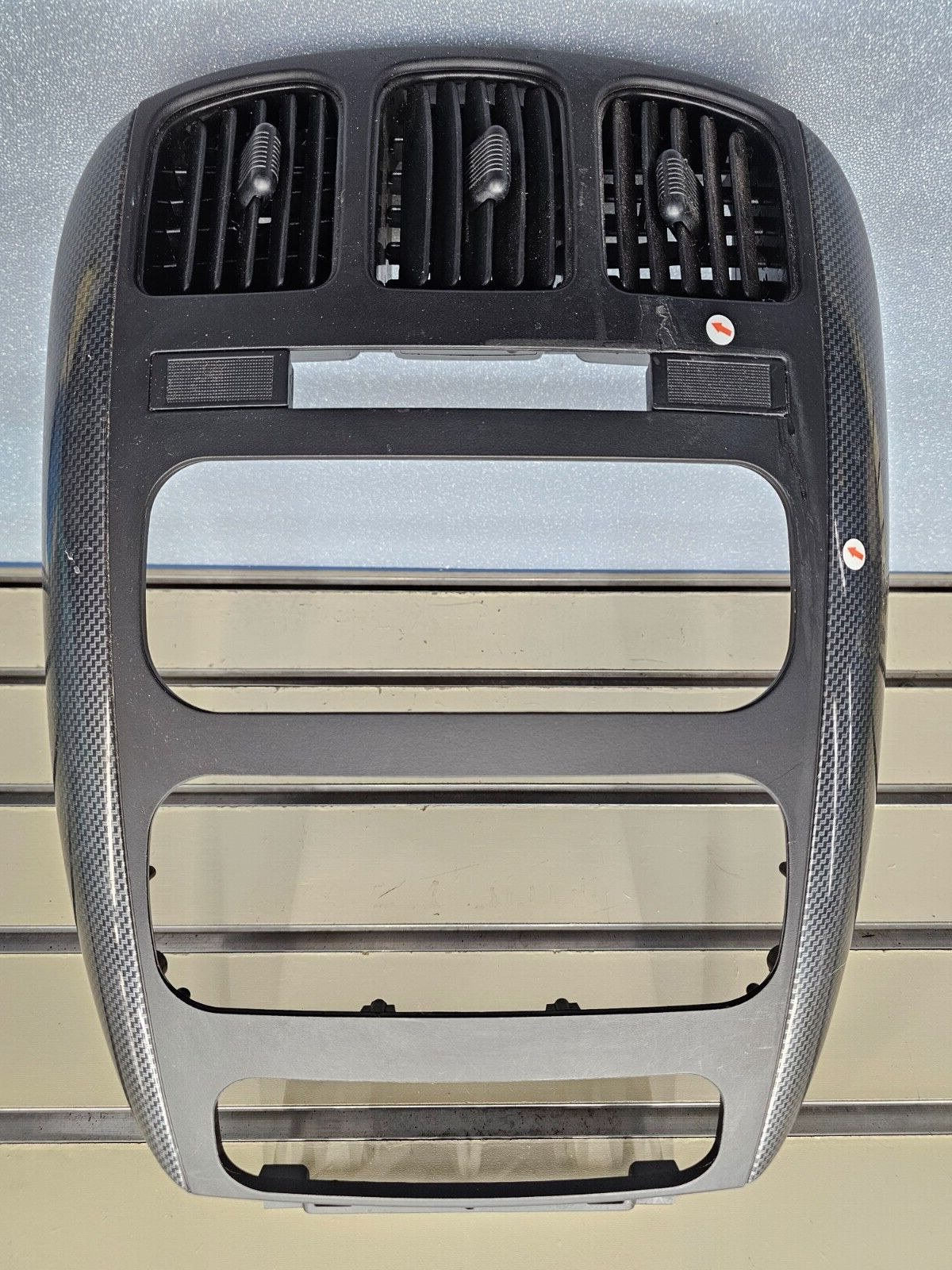 🔥01-07 Caravan Town Country Dash Radio Stereo Climate TRIM bezel Carbon Fiber