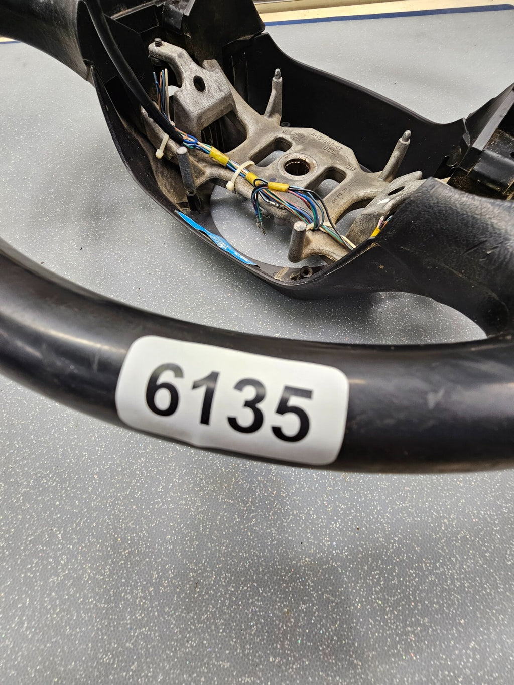 🔥1997-2003 Ford F-150 F-250 EXPEDITION Leather Steering Wheel Cruise Black OEM