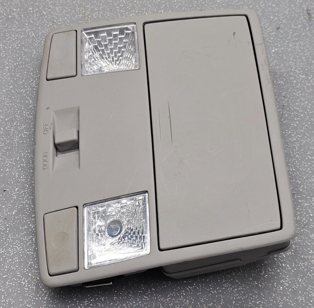 03-08 MAZDA 6 RX8 OVERHEAD ROOF CONSOLE MAP DOME LIGHT STORAGE ASSEMBLY LT GRAY