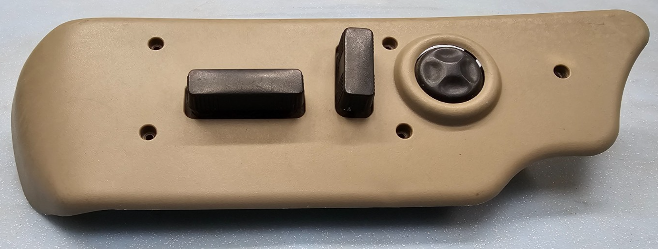 🔥03-06 SILVERADO SIERRA FRONT DRIVER POWER SEAT ADJUSTER HEAT SWITCH BEZEL TAN