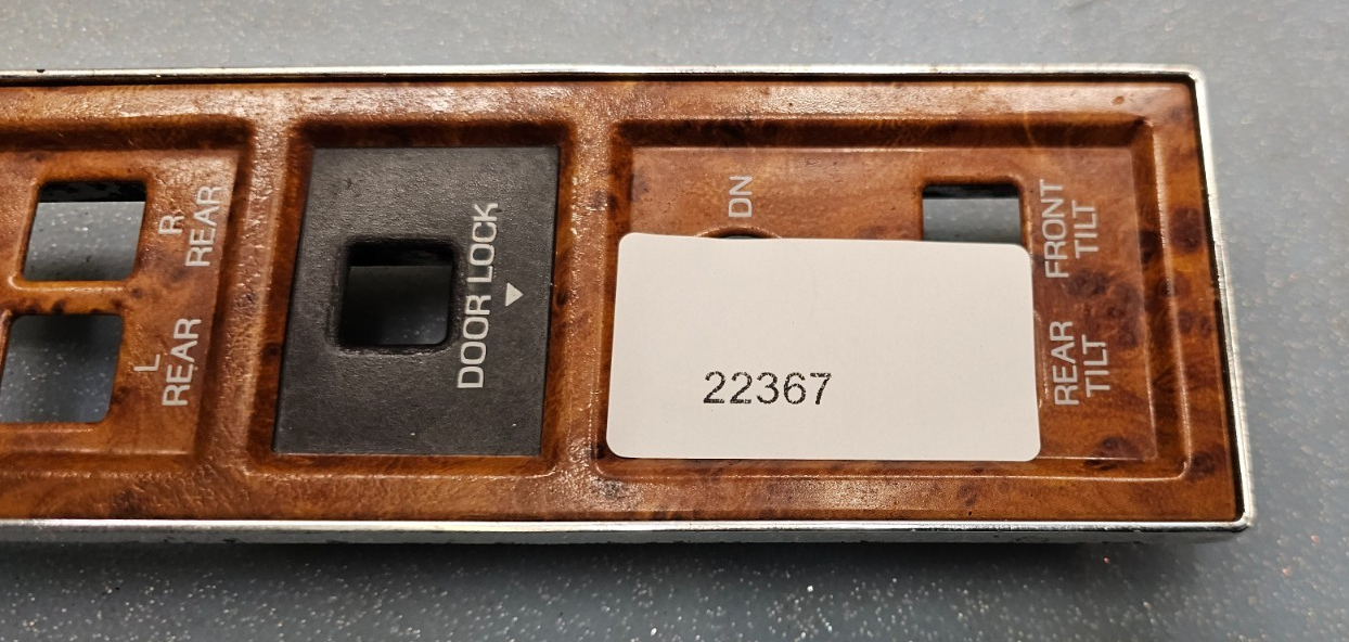 🔥90-94 Lincoln Town Car Driver LH Front Door Master Switch Bezel Trim Woodgrain