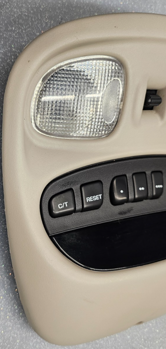 🔥99-04 Grand Cherokee Overhead Console Dome Map Light Storage Assembly TAN