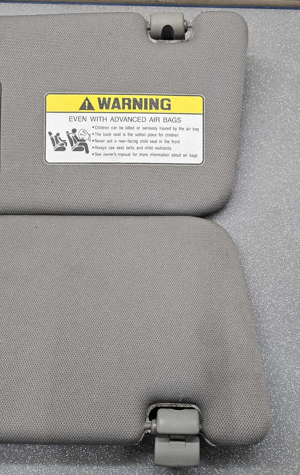 07-12 HYUNDAI SANTA FE LIGHTED SUN VISOR SUN SHADE SET SUNVISORS RH LH Gray OEM