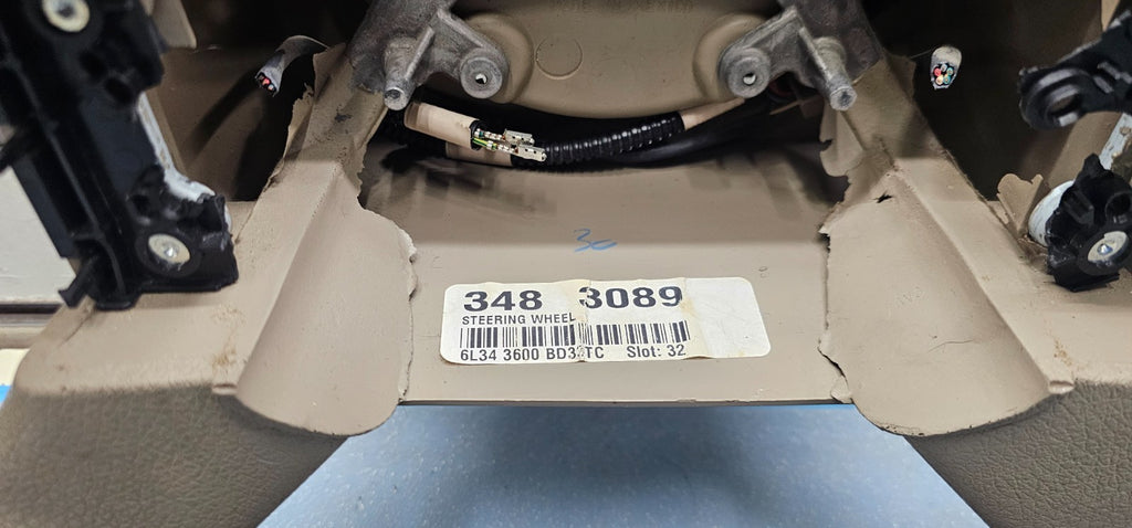 🔥2004-2008 Ford F-150 F150 Tan Leather Wrapped Steering Wheel OEM TAN