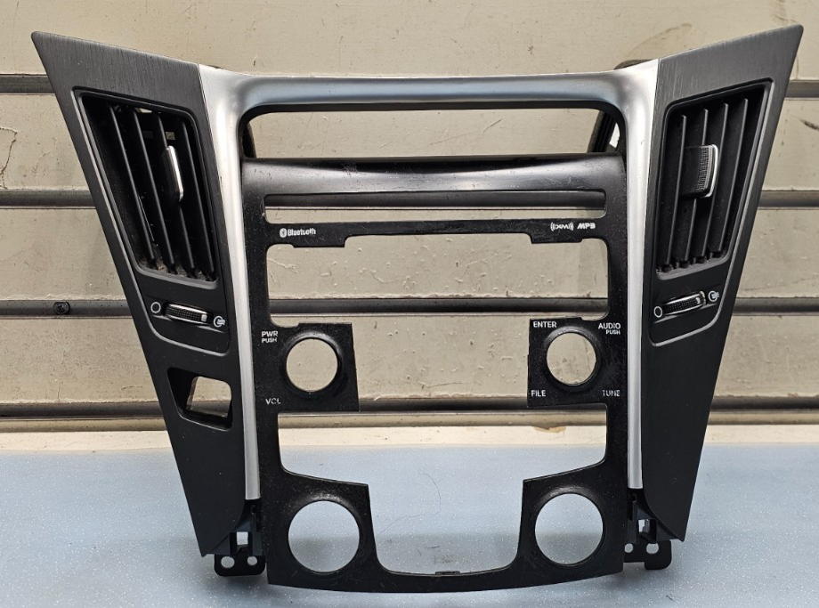 🔥11-14 Sonata Center Dash Radio Stereo Bezel Trim Panel Climate BLACK/SILVER