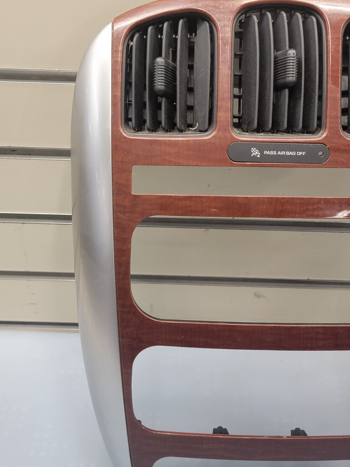 🔥01-07 Dodge Caravan Town & Country dash radio climate TRIM bezel woodgrain