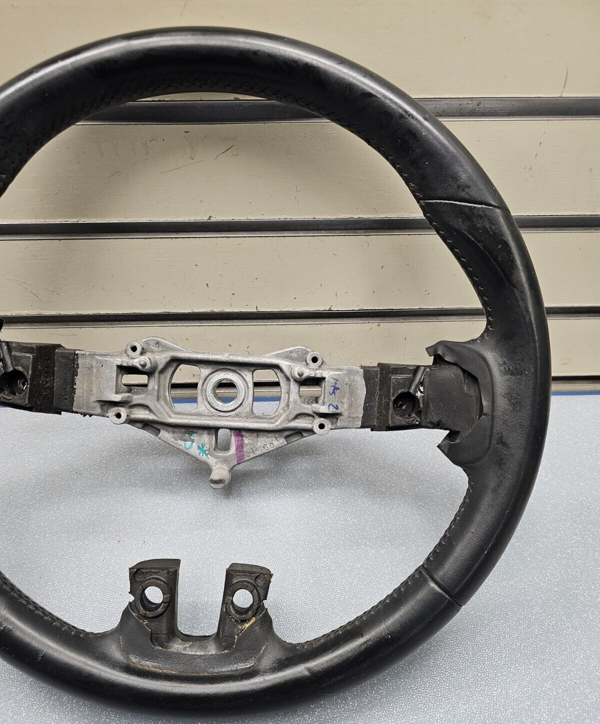 🔥11-14 Chrysler 300 Left Driver Steering Column Wheel Cover Leather Black Trim