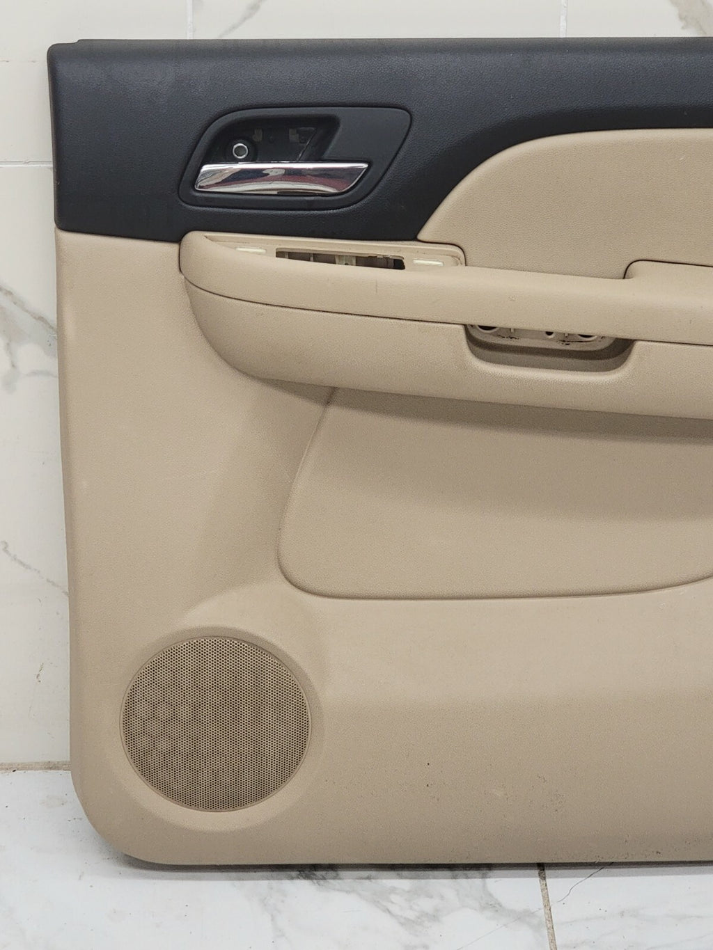 🔥07-13 CHEVY SILVERADO REAR INTERIOR DOOR TRIM PANEL Tan brown back right D21