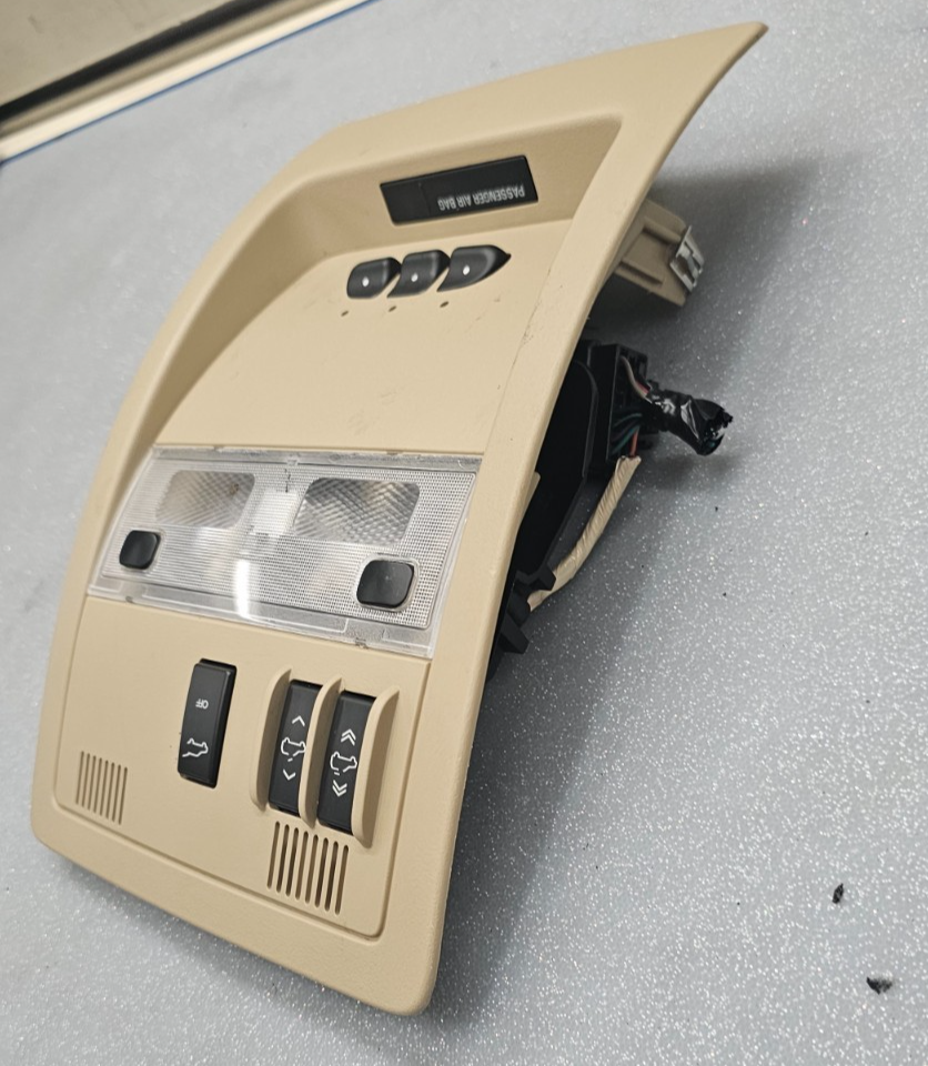 🔥07-13 Chevy Silverado Sierra Overhead Console Map Dome Light Roof Storage TAN