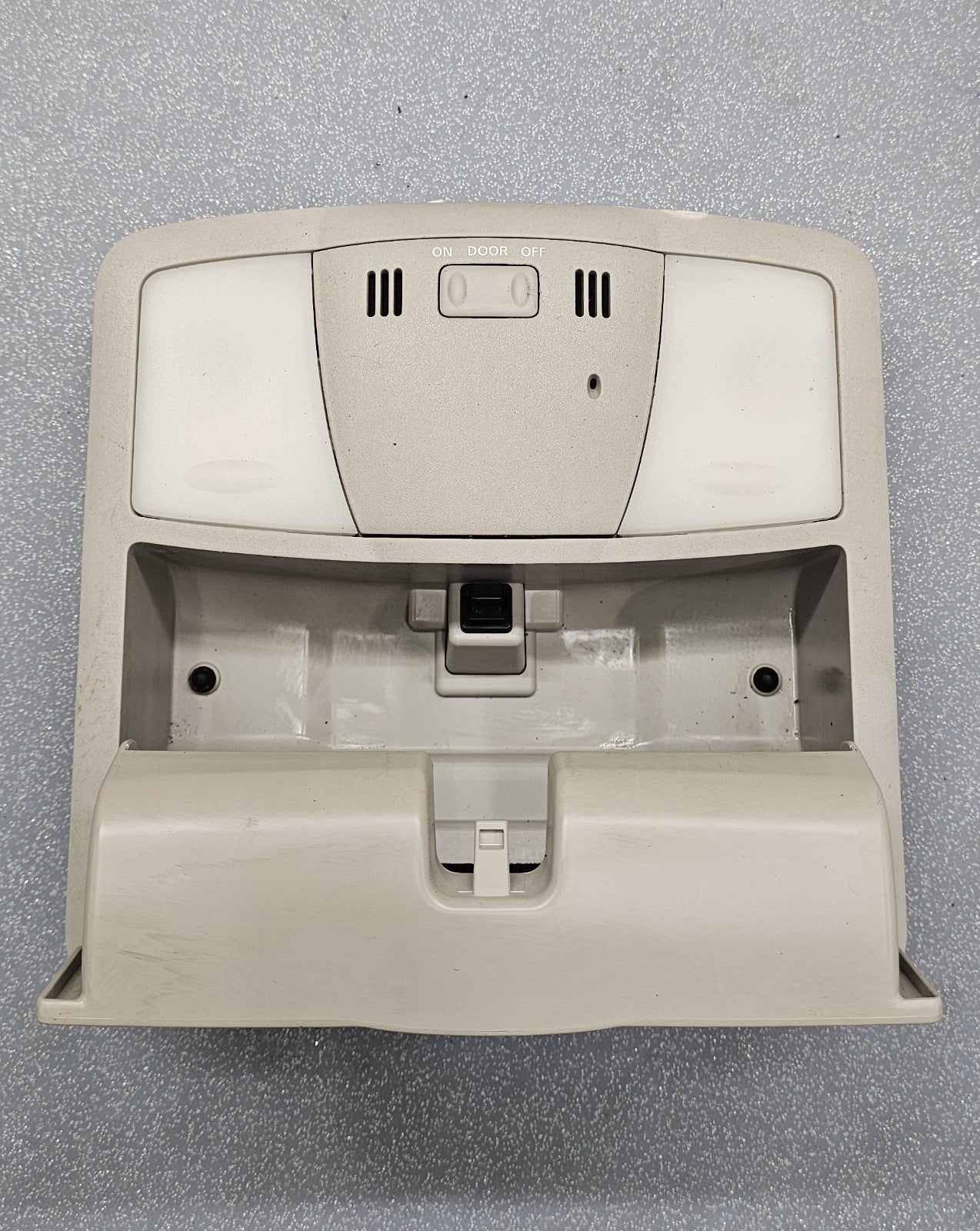 07-12 Nissan Altima Sunroof Overhead Console Dome Light Map Storage Assembly Tan