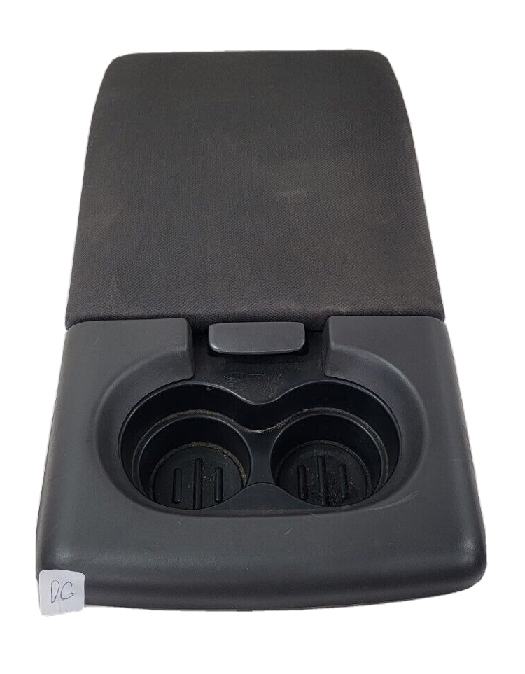 04-08 Ford F-150 Jump Seat Center Console Armrest Cup Holder Cloth Dark Gray JS1