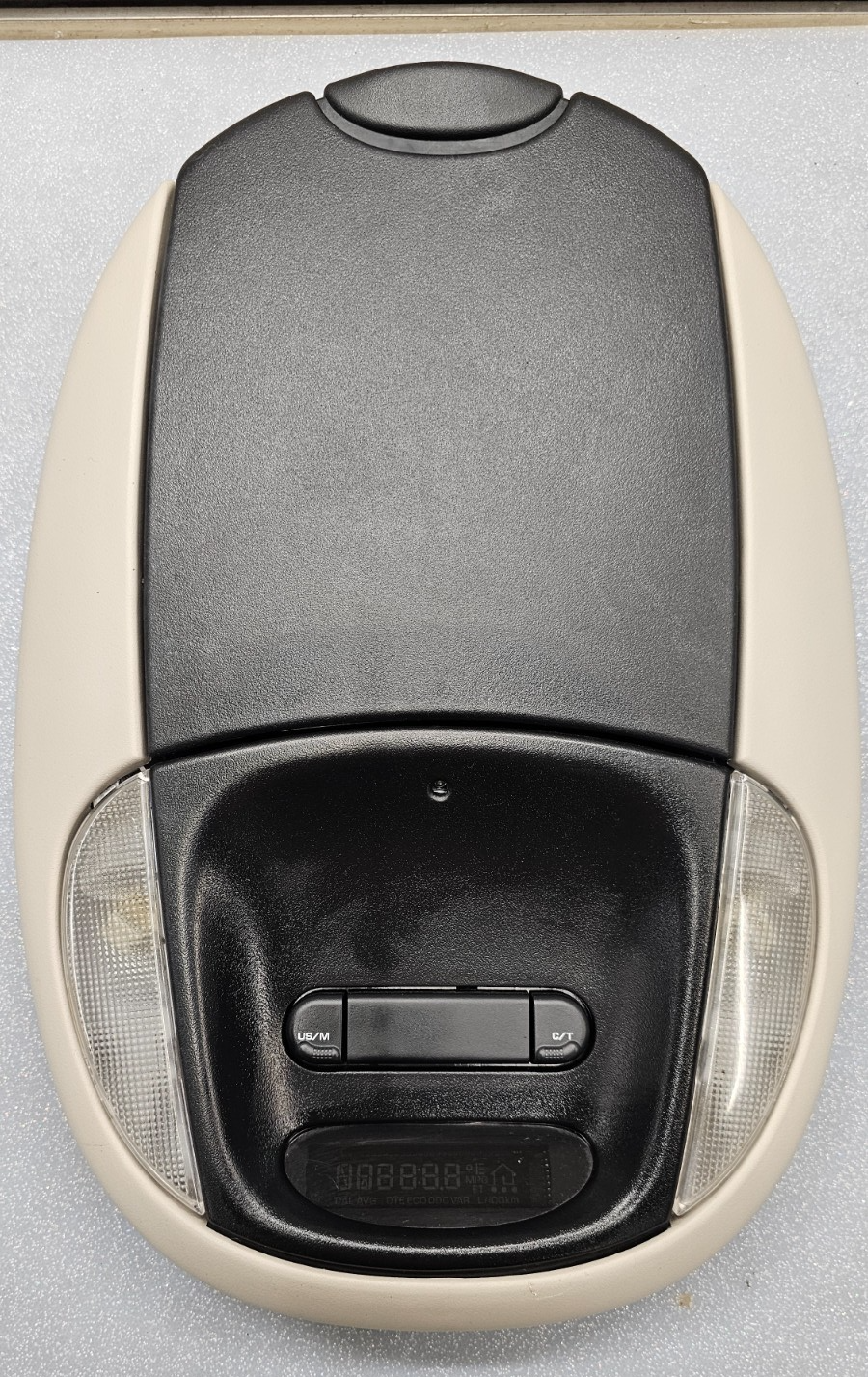 🔥01-07 Town Country Voyager Overhead Console Dome Light Lamp Storage Black/Tan