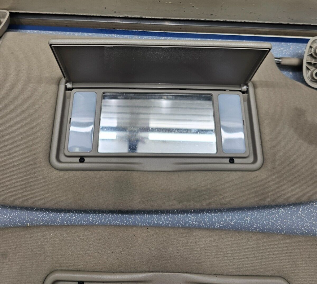 🔥2005-2008 Lincoln Town Car RH+LH Windshield Sun Visor Gray Stone Assembly OEM