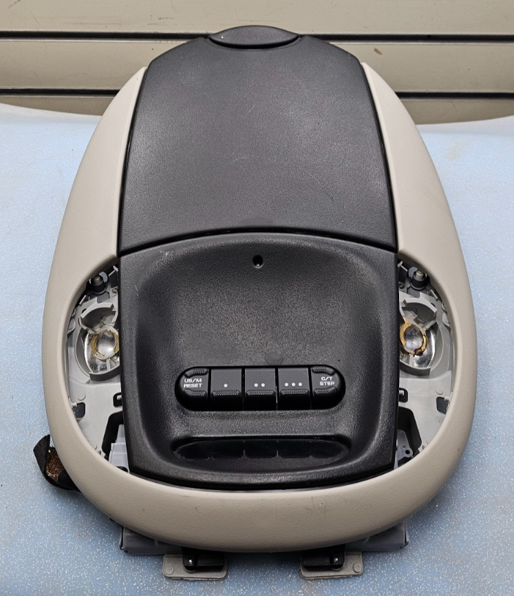 🔥01-07 Town Country Voyager Overhead Console Dome Light Lamp Storage Black/Tan