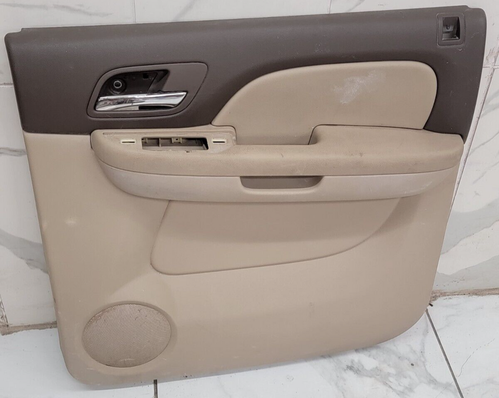 🔥07-13 CHEVY SILVERADO 1500 BACK right INTERIOR DOOR TRIM PANEL Tan/Brown