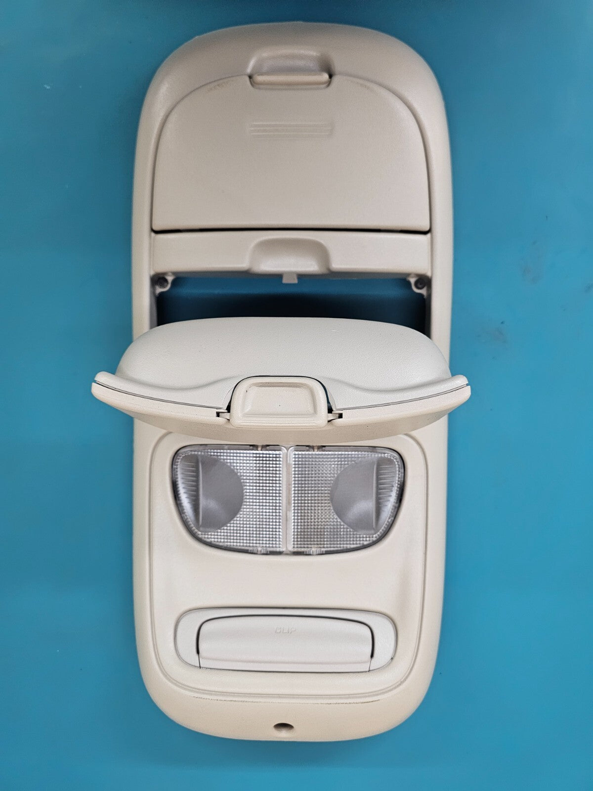 🔥99-04 Dodge Dakota Durango Sunroof Overhead Console DOME Map Light Storage TAN