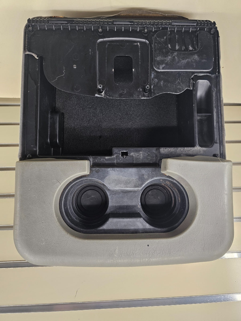 🔥99-10 Ford F250 F350 Center Console JUMP SEAT Storage Arm Rest CLOTH GRAY JS3
