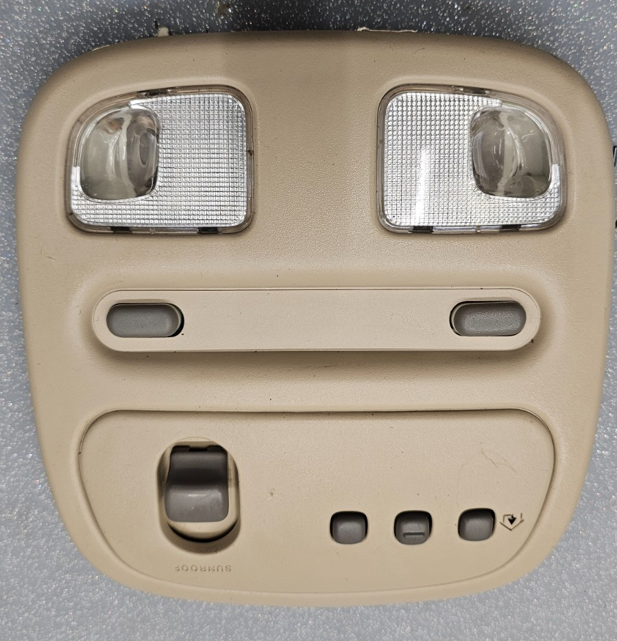 🔥01-03 Aurora Overhead Console Homelink Dome Garage Light Lamp Assembly Tan