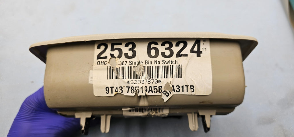 🔥07-19 EDGE TAURUS F150 FRONT OVERHEAD CONSOLE DOME LIGHT STORAGE ASSEMBLY TAN