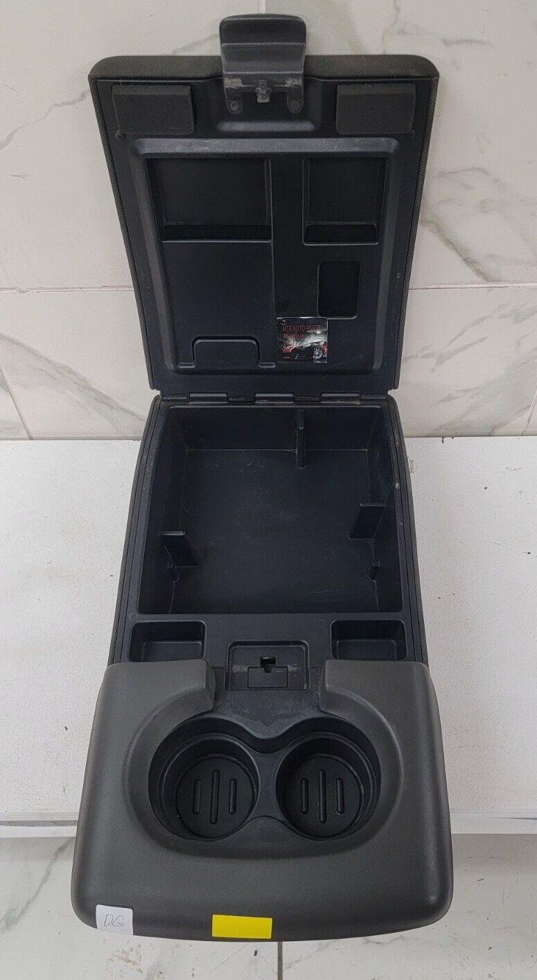 04-08 Ford F-150 Jump Seat Center Console Armrest Cup Holder Cloth Dark Gray JS1
