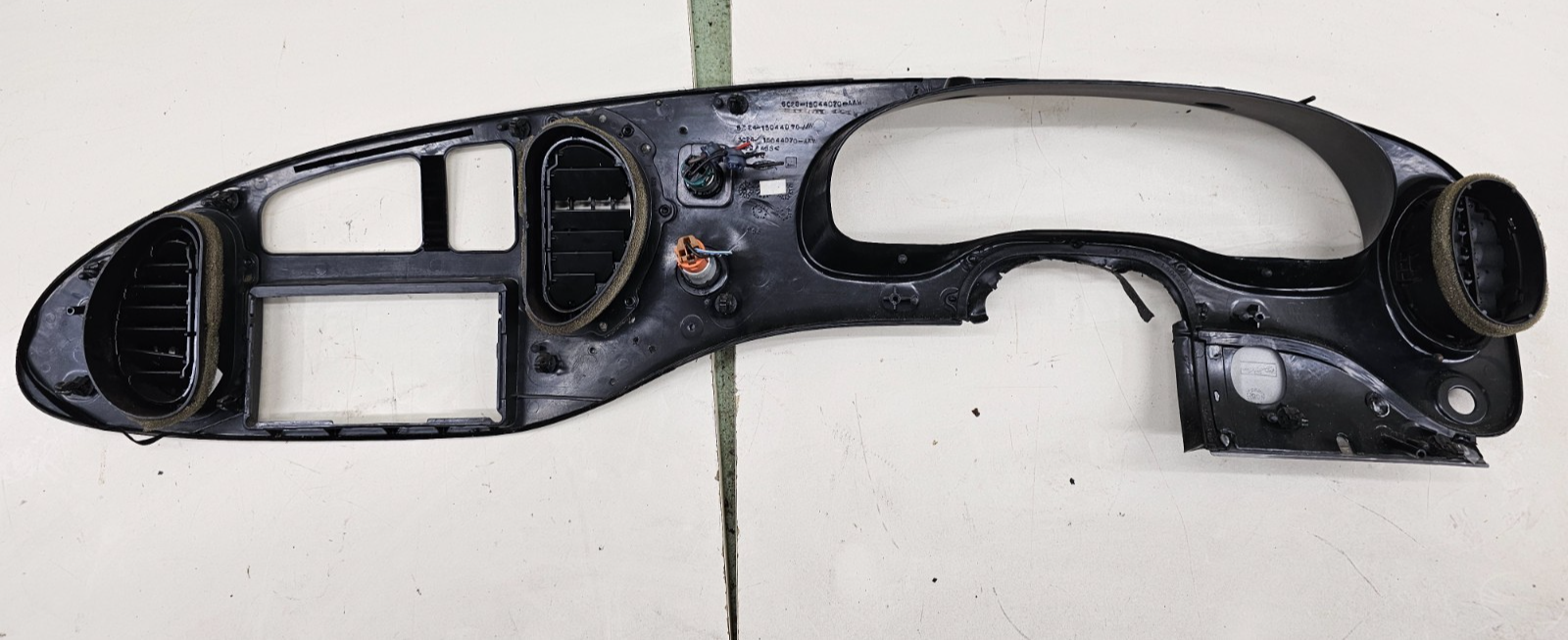 🔥97-03 Ford E-150 Econoline Dash Instrument Cluster Bezel Climate Radio Black