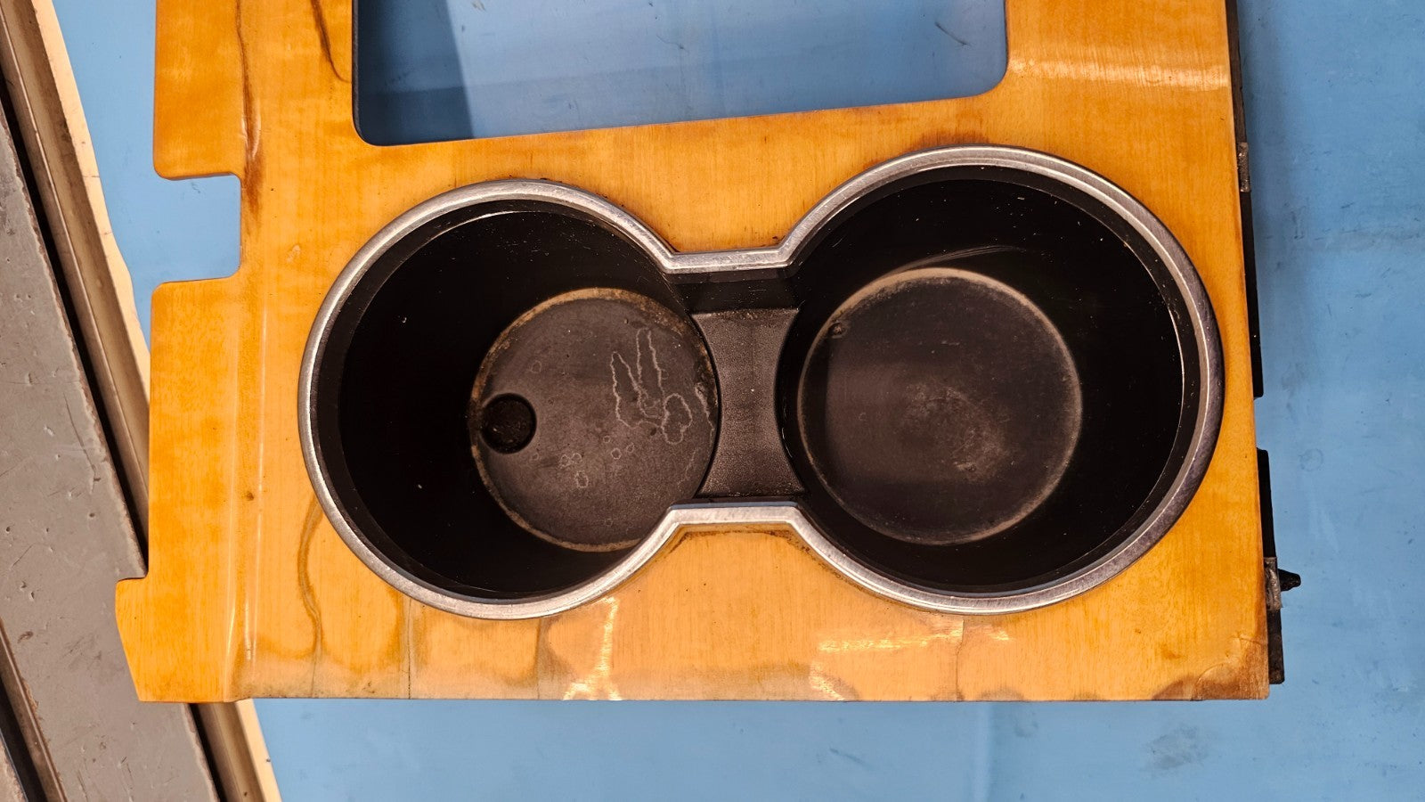 07-14 Lincoln Navigator Center Cosnole Gear Shifter Floor Bezel Cup Holder wood