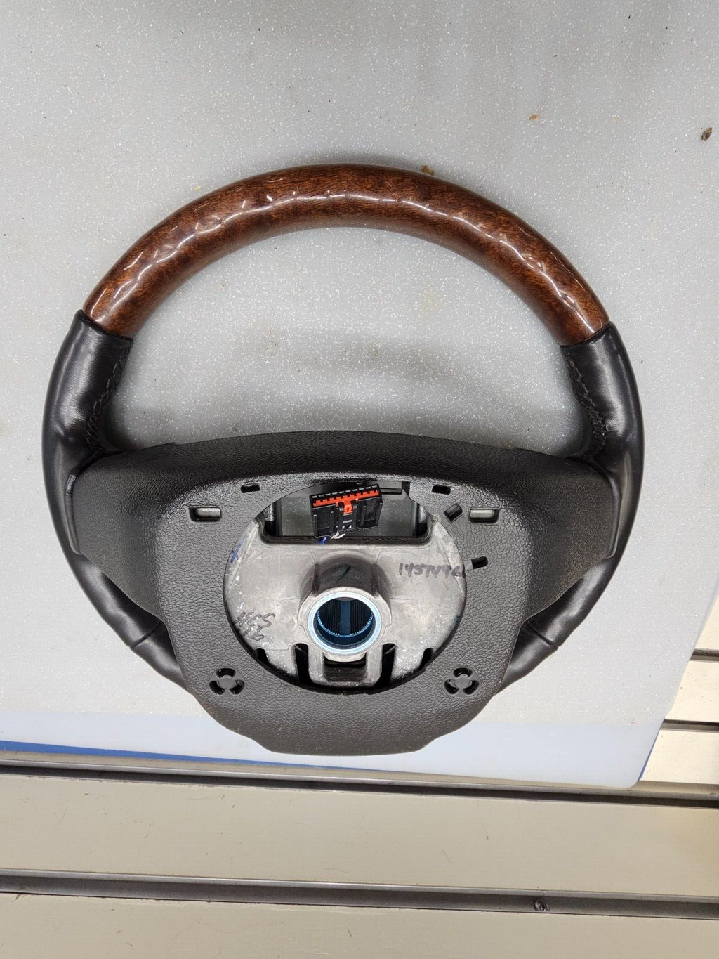 🔥2010-2012 CADILLAC SRX LEATHER STEERING WHEEL BLACK/WOODGRAIN OEM