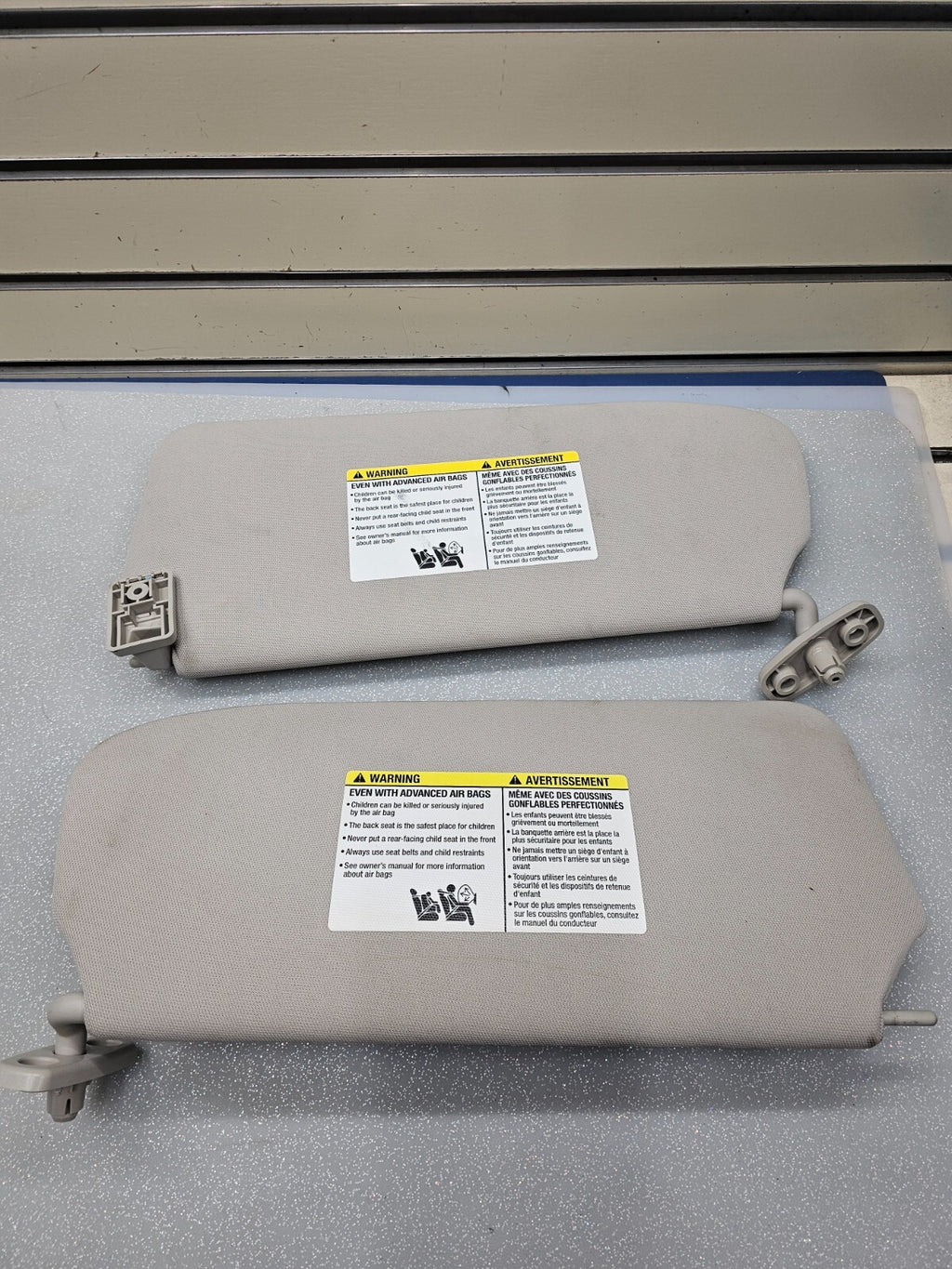 🔥07-12 NISSAN SENTRA Sun Visor Assembly Mirror Driver Passenger Pair Gray OEM