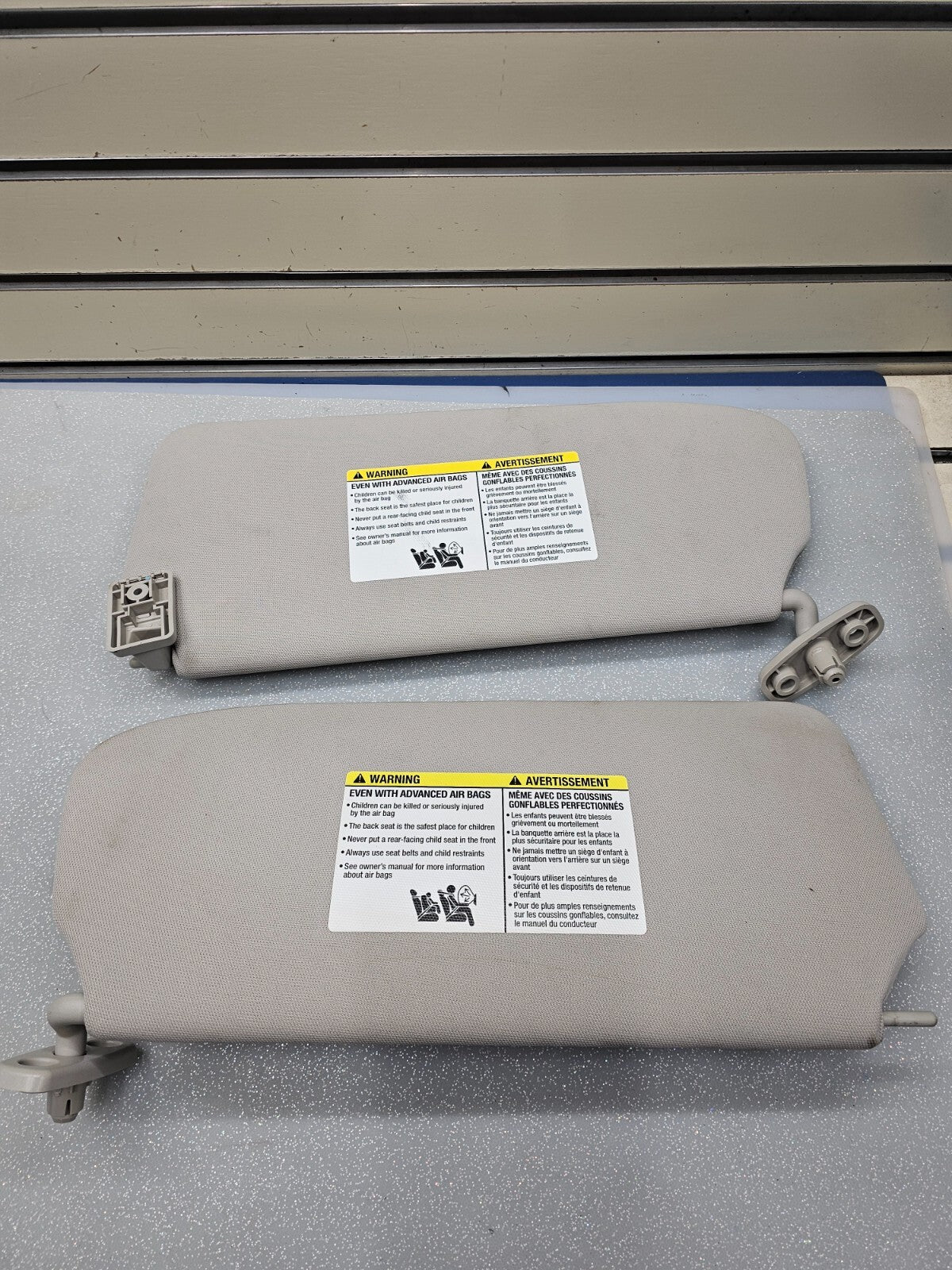 🔥07-12 NISSAN SENTRA Sun Visor Assembly Mirror Driver Passenger Pair Gray OEM
