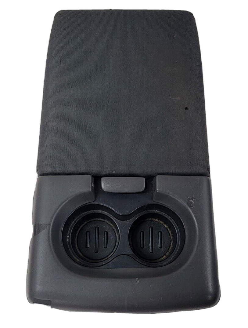 04-08 Ford F-150 Jump Seat Center console Armrest Cup Holder Cloth Dark Gray JS1