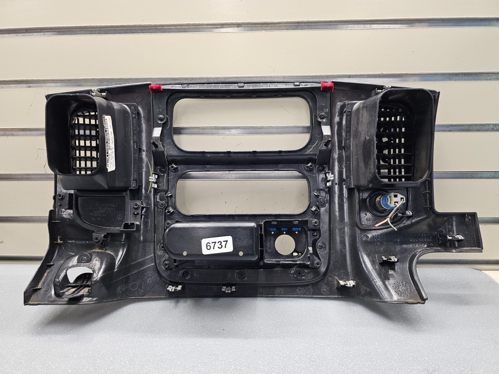 🔥02-05 Dodge RAM Dash RADIO SUUROUND Bezel Climate Trim Panel Storage Black B10
