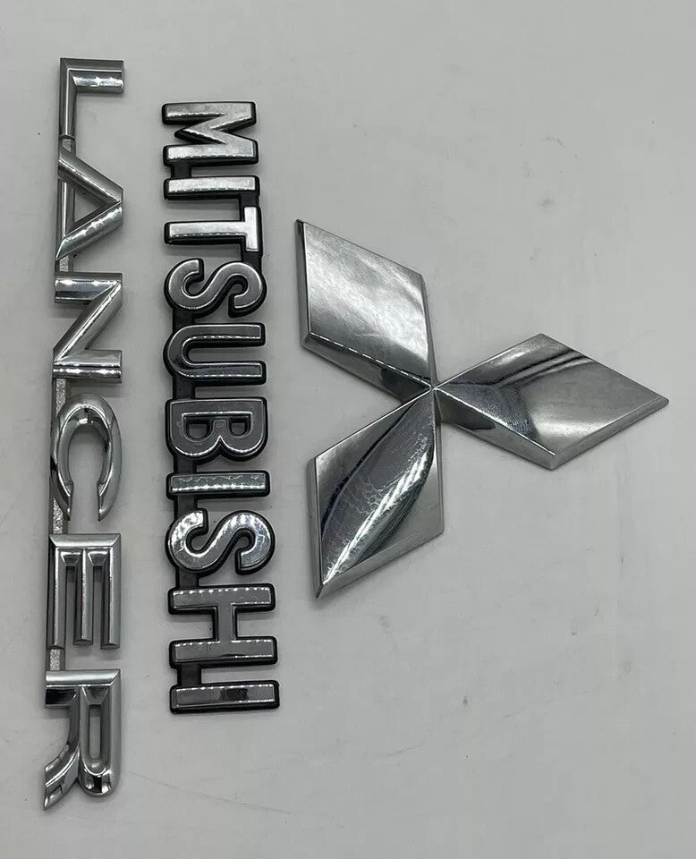 08-17 MITSUBISHI LANCER CHROME REAR TAILGATE NAMEPLATE EMBLEM LOGO SYMBOL BADGE