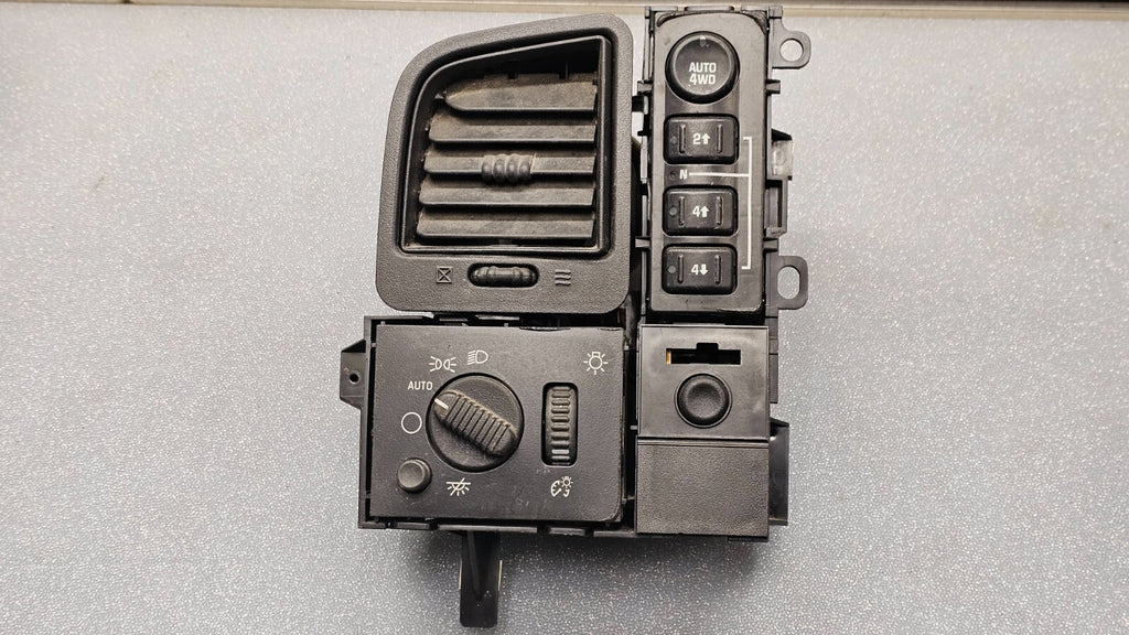 🔥99-06 Chevy Silverado Sierra Headlight Switch left Driver Air Vent Black HS19
