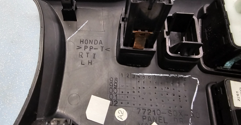🔥99-04 HONDA ODYSSEY POWER MIRROR SLIDING DOOR SWITCH DASH PANEL BEZEL BLACK