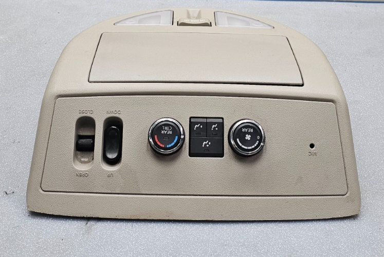 🔥08-12 NISSAN ARMADA QX56 ROOF CONSOLE OVERHEAD MAP LIGHT DOME STORAGE TAN