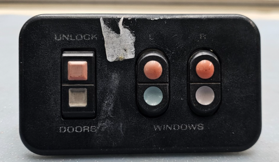 🔥87-91 Bronco F150/250/350 Right Passenger Power Window Door Lock Switch BLACK